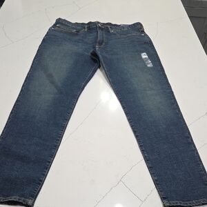 GAP Men's Classic Indigo Slim Taper Jeans Stretch  Mid Rise Slim Thigh New 36x32